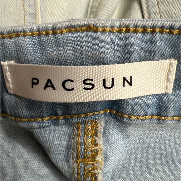 PacSun Men’s Stretch Light Indigo Stacked Skinny Jeans Size 31X32 - Picture 6 of 11